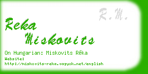 reka miskovits business card